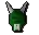 Green halloween mask